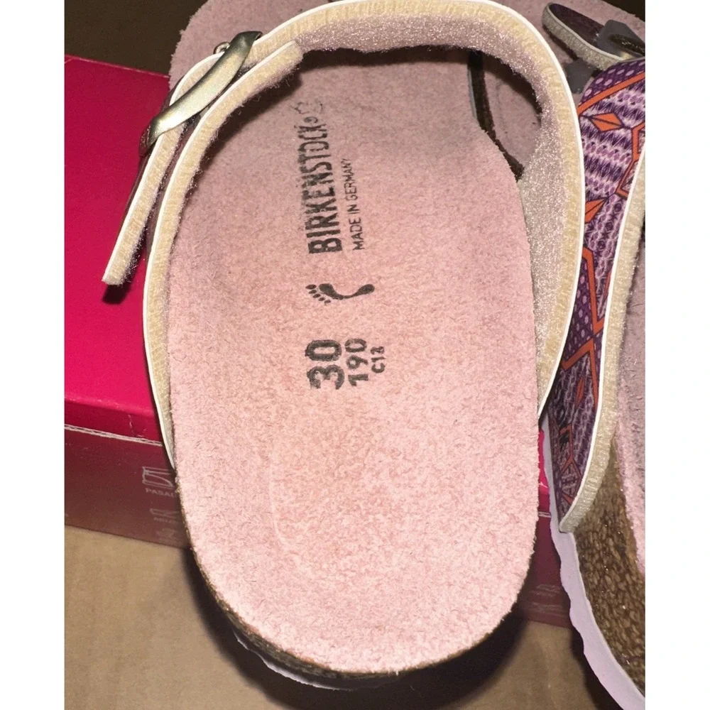 Birkenstock Kids EU 30/US 12 Gizeh Thong Sandals Oriental Tiles Rose